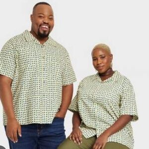 Black History Month Adult House of Aama Short Sleeve Button Down Shirt